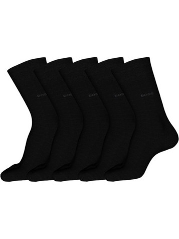 Hugo Boss Ανδρικές Κάλτσες Ψηλές Μαύρες 5Pack 50478221-001