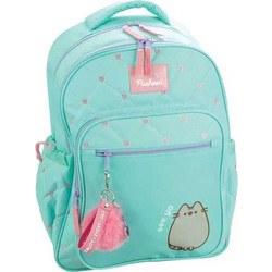 Back Me UP Pusheen the Cat Σχολική Τσάντα Πλάτης Δημοτικού Τιρκουάζ 361-02031