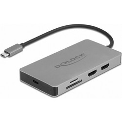 DeLOCK 87004 USB-C Docking Station με HDMI PD Ethernet και Σύνδεση 2 Οθονών