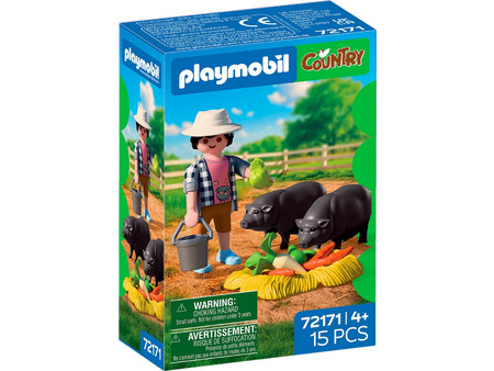 Playmobil Country Farmer with Potbellied Pigs για 4+ Ετών 72171