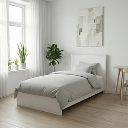 Pakoworld Athos Κρεβάτι Μονό Ξύλινο με Τάβλες 90x190cm 383-000089