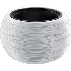 Iliadis Furu Bowl Γλάστρα Στρογγυλή Πλαστική Λευκή 38x23cm 473093