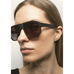Kaleos CADE-2 Ανδρικά Γυαλιά Ηλίου Aviator Κοκάλινα Μαύρα με Καφέ Φακό