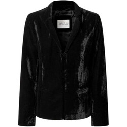 Pepe Jeans Remi Γυναικείο Σακάκι Μακρύ Βελούδινο Μαύρο PL4024406