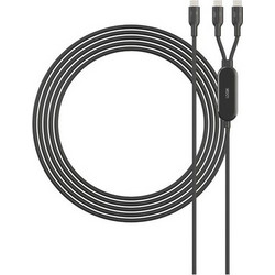 Logik Braided USB-C to USB-C 140W 2m Black 5017416868785