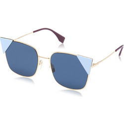 Fendi FF0191/S 000 Γυναικεία Γυαλιά Ηλίου Πεταλούδα Μεταλλικά Χρυσά με Μπλε Φακό