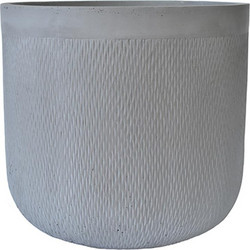 Plastona Rain Γλάστρα Στρογγυλή Fiberclay Γκρι 44x41cm 00.03.34529