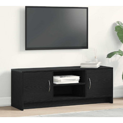 vidaXL Έπιπλο Τηλεόρασης Ξύλινο Μαύρο Μ102xΠ30xΥ37.5cm 862411