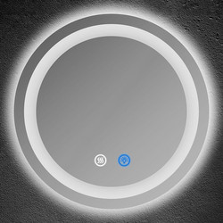 Eurolamp Στρογγυλός Καθρέπτης Μπάνιου Led Αντιθαμβωτικός Αφής Μεταλλικός 144-88010