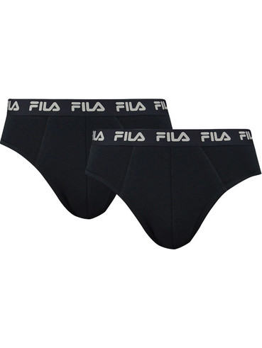 Fila Ανδρικά Σλιπ Βαμβακερά Μαύρα 2Pack FU5003-200