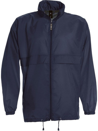 B & C Ανδρικό Μπουφάν Puffer Αντιανεμικό Navy Μπλε JU800-220
