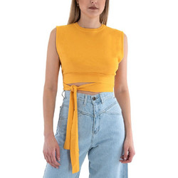Tailor Made Γυναικείο Καλοκαιρινό Crop Top Πορτοκαλί TM6002