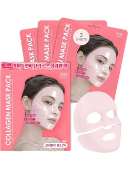 Tenzero Rose Peptide Collagen Sheet Μάσκα Προσώπου για Ενυδάτωση & Λάμψη με Κολλαγόνο & Πεπτίδια 3τμχ