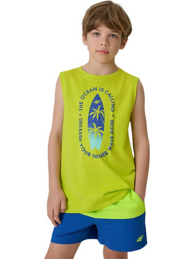 4F Παιδικό T-Shirt Αμάνικο Lime Μπλε 4FJWSS26TSLEM294-45S