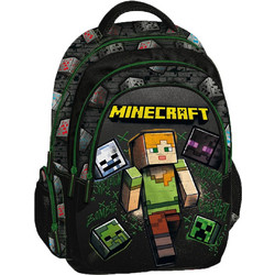 Graffiti Street Minecraft Σχολική Τσάντα Πλάτης Δημοτικού Μαύρη 268211