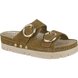 Vesna Γυναικεία Σανδάλια Suede Ανατομικά Καφέ 880510