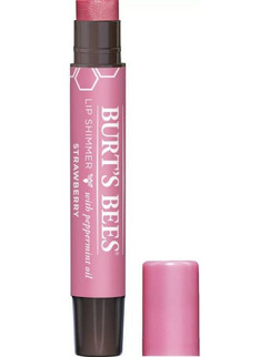 Burt's Bees Lip Shimmer Strawberry Lip Balm με Χρώμα 2.6gr