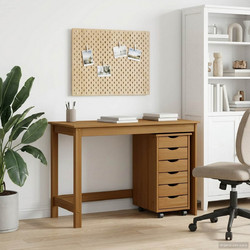 vidaXL Γραφείο Υπολογιστή από Μασίφ Ξύλο 112x50x75cm 3438785