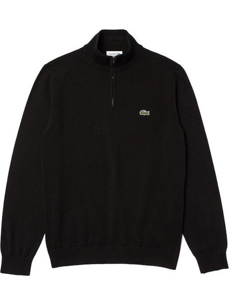 Lacoste Ανδρικό Πουλόβερ με Φερμουάρ Μαύρο 3AH1980-031