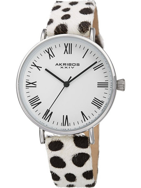 Akribos XXIV Γυναικείο Ρολόι με Animal Print Δερμάτινο Λουράκι AK1080SS