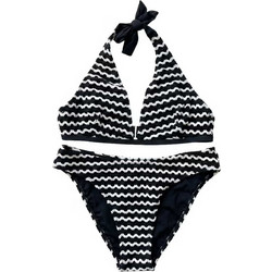 Losan Bikini Set Τριγωνάκι Μαύρο Λευκό LWMAP0601-26003