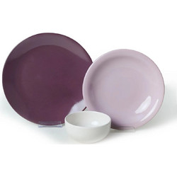 Stewe Home Purple Mix Σετ Πιάτα Φαγητού Πορσελάνης Μωβ 18τμχ STE-004086