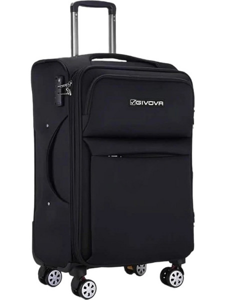 Givova First BR055.1003 Βαλίτσα Μεσαία 62x40x27cm με 4 Ρόδες Μαύρη