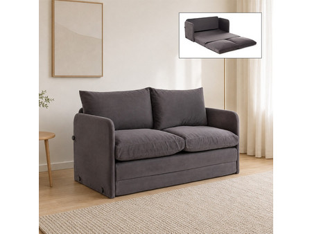 Megapap Saga Διθέσιος Καναπές Κρεβάτι Γκρι 128x70x66cm GP061-00087