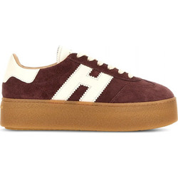 Hogan Γυναικεία Sneakers Flatforms Μπορντό H698