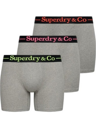 Superdry Ανδρικά Μποξεράκια Σετ 3Pack Γκρι M3110480A-O3E
