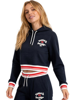 District75 Γυναικείο Φούτερ με Κουκούλα Navy Μπλε 226WHO-852-011