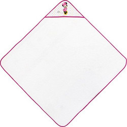 Interbaby Minnie Geo Βρεφικό Μπουρνούζι Κάπα Λευκό Φούξια 100x100cm
