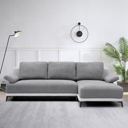 Ravenna Milford Γωνιακός Καναπές Δεξιά Γωνία Γκρι 260x138x85cm