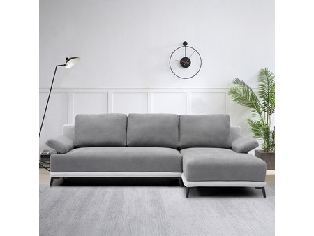Ravenna Milford Γωνιακός Καναπές Δεξιά Γωνία Γκρι 260x138x85cm