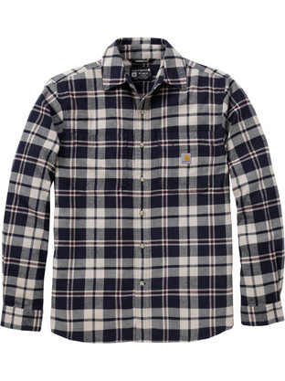 Carhartt Ανδρικό Πουκάμισο Βαμβακερό Καρό Μακρυμάνικο Κανονική Γραμμή Μαύρο 107010-I26SREG