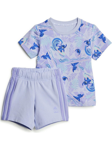 Adidas Disney Lilo & Stitch Βρεφικό Σετ για Κορίτσι Καλοκαιρινό Λιλά JF3632