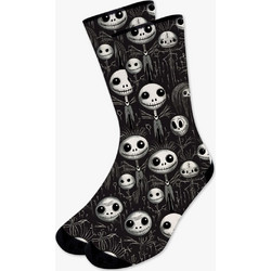 NODO Spooky Faces Ανδρικές Κάλτσες Ψηλές με Σχέδια Μαύρες PR10056