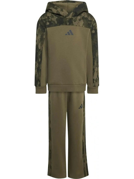 Adidas Παιδικό Σετ Φόρμας Χακί KC9726