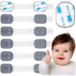 Ricokids Ασφάλειες Ντουλαπιών Γκρι 6τμχ