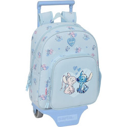 Safta Stitch Σχολική Τσάντα Τρόλεϊ Νηπιαγωγείου Γαλάζια 612602006