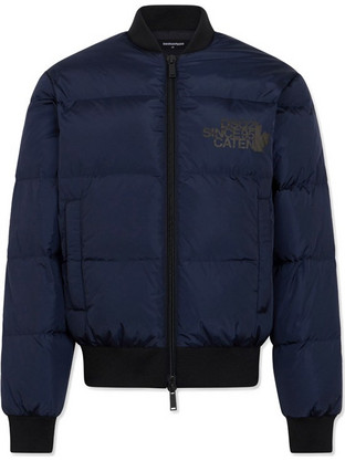 Dsquared2 Ανδρικό Μπουφάν Χειμωνιάτικο Bomber Navy Μπλε S74AM1612S53817-487