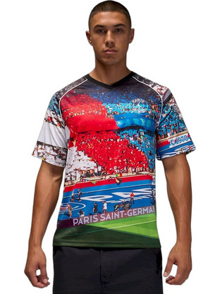 Jordan Jersey Top Paris Saint-Germain Ανδρικό Αθλητικό T-Shirt Πολύχρωμο HV3419-010