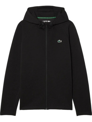 Lacoste Ανδρική Ζακέτα Φούτερ με Κουκούλα και Φερμουάρ Μαύρη 3SH0152-031