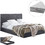 HomeMarkt Briley Κρεβάτι Υπέρδιπλο Υφασμάτινο με Αποθηκευτικό Χώρο Στρώμα & Μηχανισμό Ανύψωσης 160x200cm HM10765.01