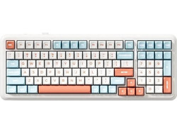 Mchose K99 v2 Ασύρματο Μηχανικό Gaming Πληκτρολόγιο RGB White Orange