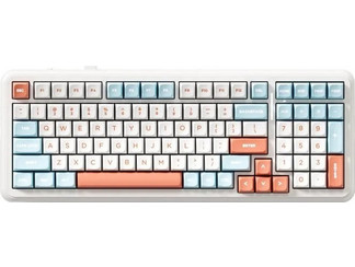 Mchose K99 v2 Ασύρματο Μηχανικό Gaming Πληκτρολόγιο RGB White Orange
