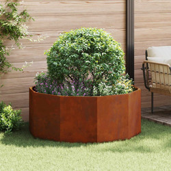 vidaXL Γλάστρα Εξωτερικού Χώρου Ατσάλινη Rusted 120x120x50cm 883751