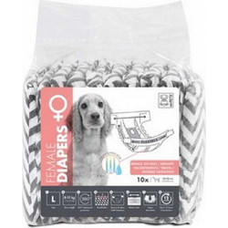 M-Pets Πάνες Βρακάκια για Θηλυκό Σκύλο με Αυτοκόλλητα Large 8.5-15kg 34-50cm 10τμχ