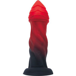 Power Monsters Infernal Goliath Dildo με Βεντούζα 25cm Μαύρο Κόκκινο
