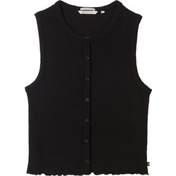 Tom Tailor Γυναικείο Καλοκαιρινό Crop Top Μαύρο 1041442-14482